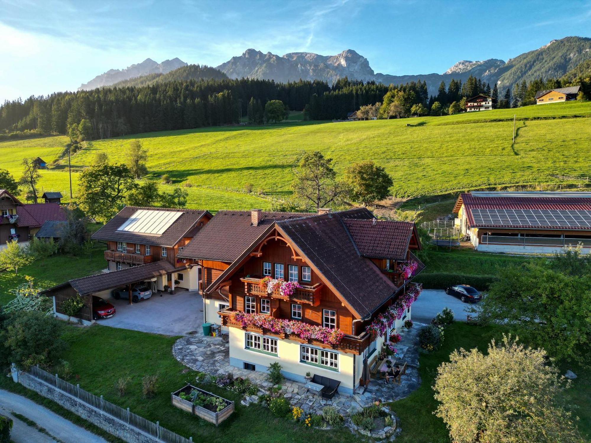 Linarhof Apartment Urlaub Am Bio Bauernhof Haus im Ennstal Buitenkant foto